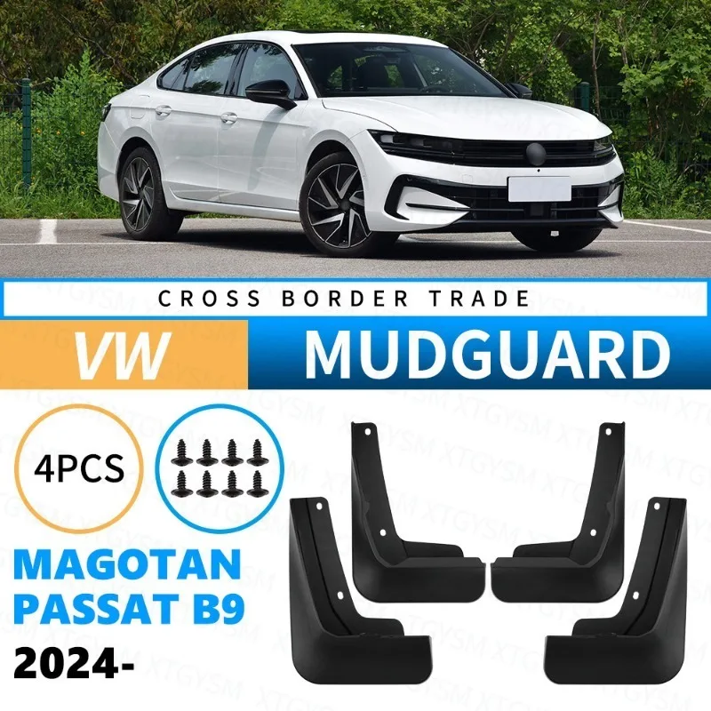 For VW Volkswagen Magotan Passat B9 2024 Mudguards Fenders Black ABS Auto Tire For Protection Vehicle Exterior Styling Accessory