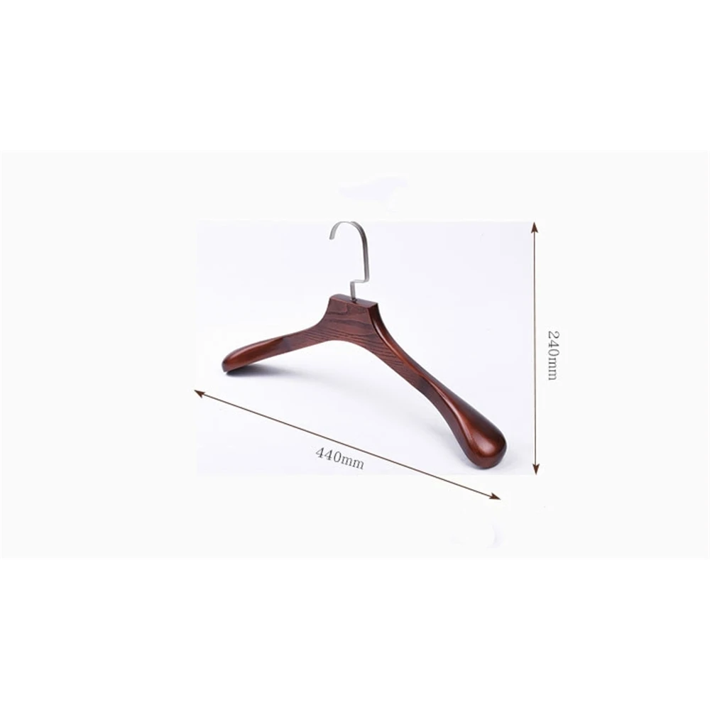 Wooden Hangers Cloakroom Wardrobe Luxury Vintage Wood Coat Hangers White Man Jacket Suit Rack Wooden Clothes Hanging Bracket