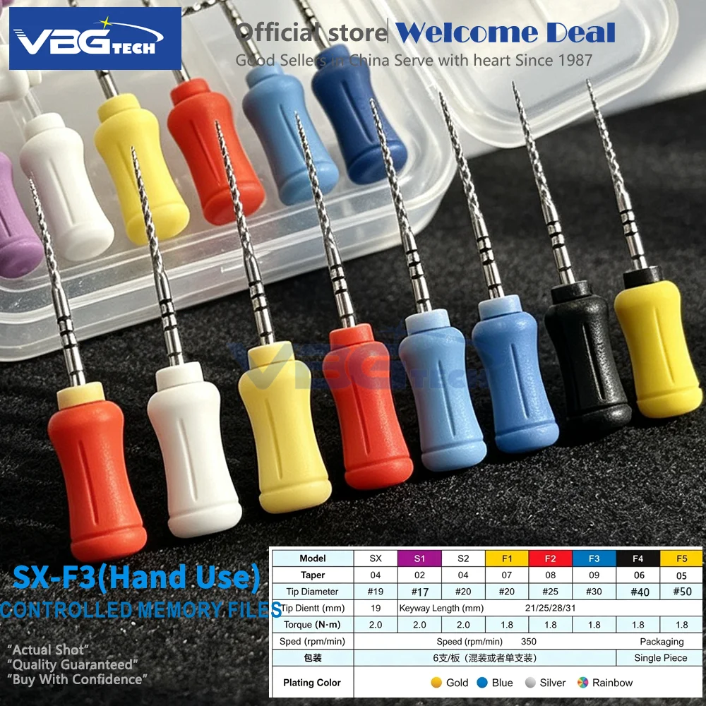 Dental Niti Super Silver Rotary Heat Activated Endodontic Canal Root Files 31mm SX-F3 Dentistry Tools Hand Use Files F4 F5 S1 S2