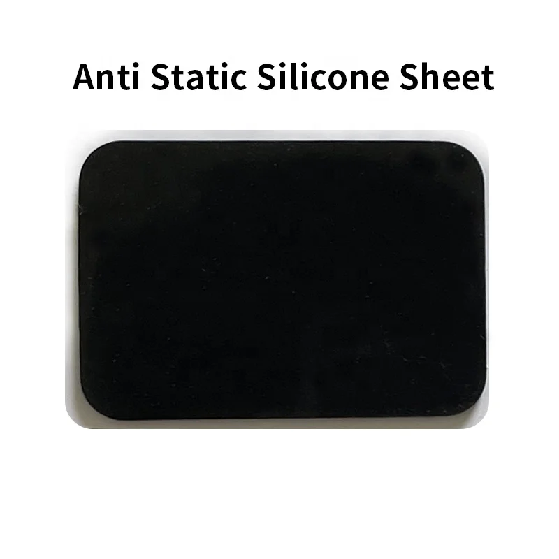 Custom Thickness High Quality Corrosion Resistant Thermostability Flexible Matt Surface Anti Static Black Silicone Rubber Sheet