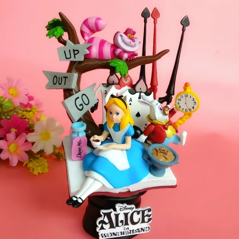 Disney ALICE IN WONDERLAND-Figurine de princesse en PVC, modèle de beurre, figurine d'anime, jouets de collection, cadeaux d'anniversaire, décoration, 19cm