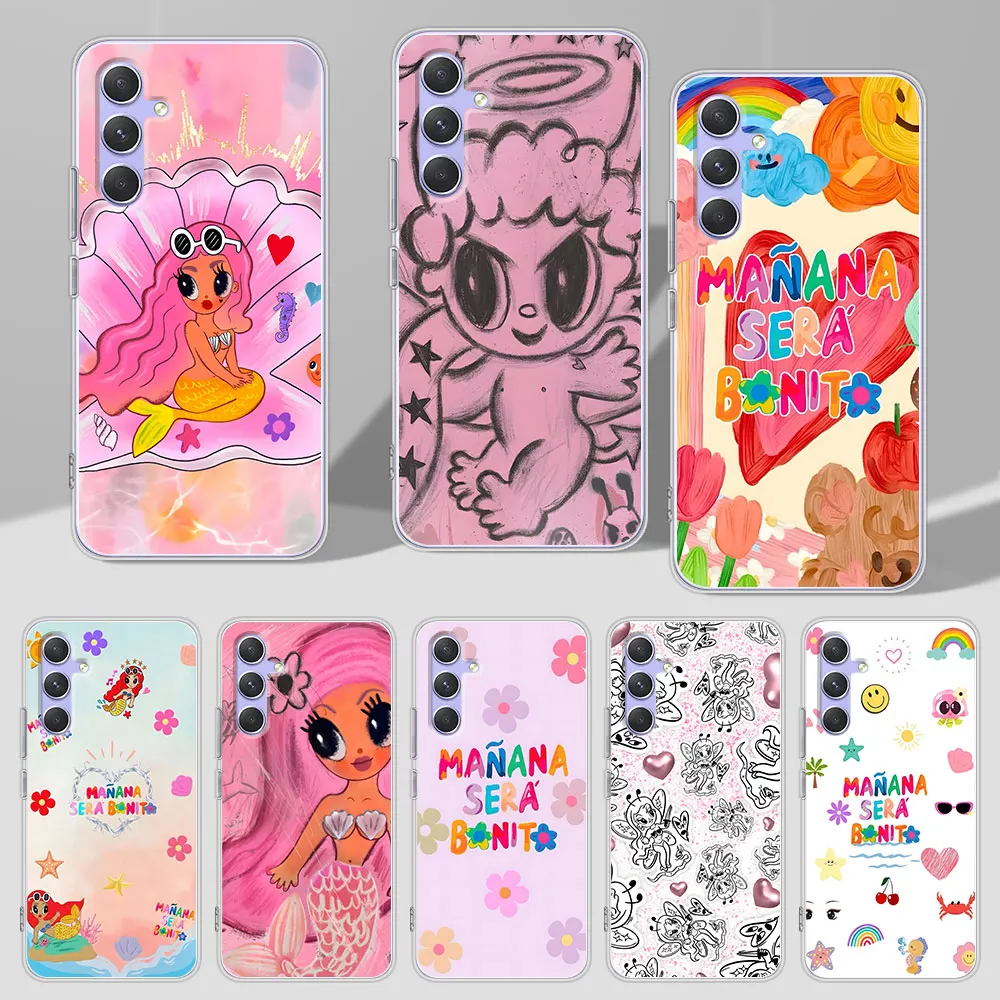 Karol G Manana Sera Bonito Case for Samsung Galaxy A54 A14 A51 A31 A53 A52 A12 A15 A25 A35 A55 A21s A23 A33 Soft TPU Phone Cover