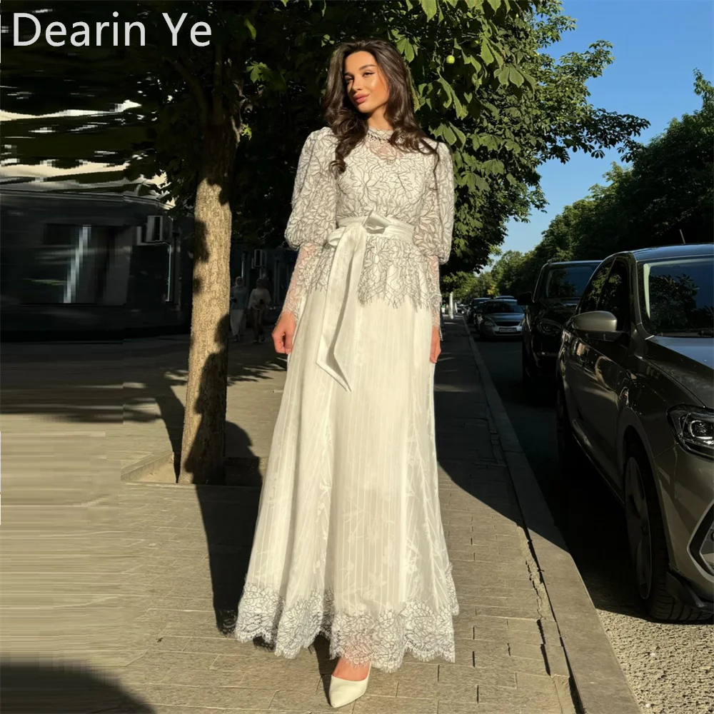 

Customized Evening Gown Saudi Arabia Prom Dearin Sheer Straps A-line Ankle Length Skirts Tulle Bespoke Occasion Dresses Formal D