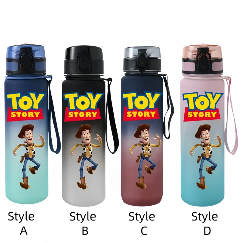 Toy Story 650ml Plastic Anti-drip Water Bottle for Fitness and Sports Drinking Large Capacity Woody for Children Students