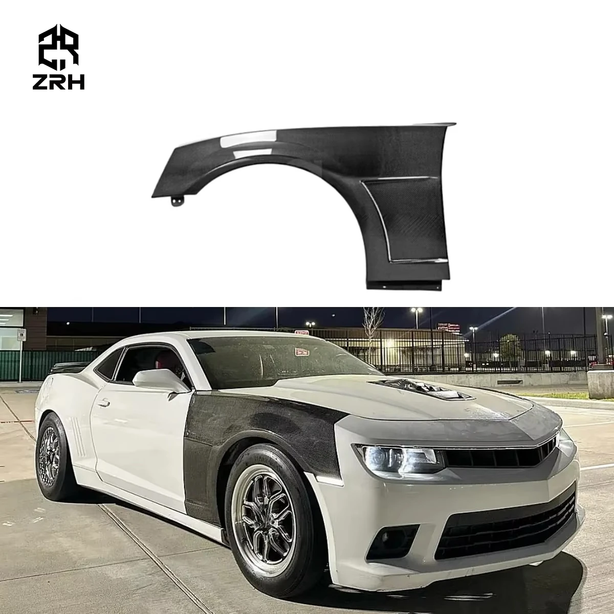 

Вентилируемая передняя часть из углеродного волокна для Chevrolet Camaro 2010-2015, боковая сторона автомобиля