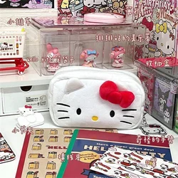 Sanrio Hello Kitty Plush Storage Bag Cosmetic Bag Pencil Case Hello Kitty Pencil Bag Plush Storage Bag Sanrio Accessories New