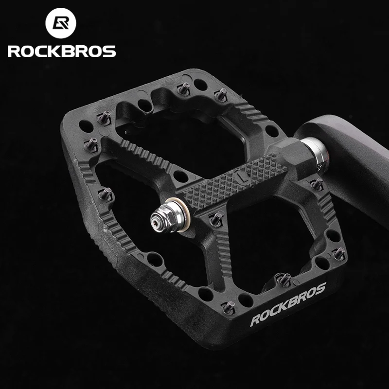 ROCKBROS Nylon Bicycle Pedal Ultralight Seal Bearings Bike Pedals BMX MTB Road Flat Platform Cycling Pedals Bicycle Parts