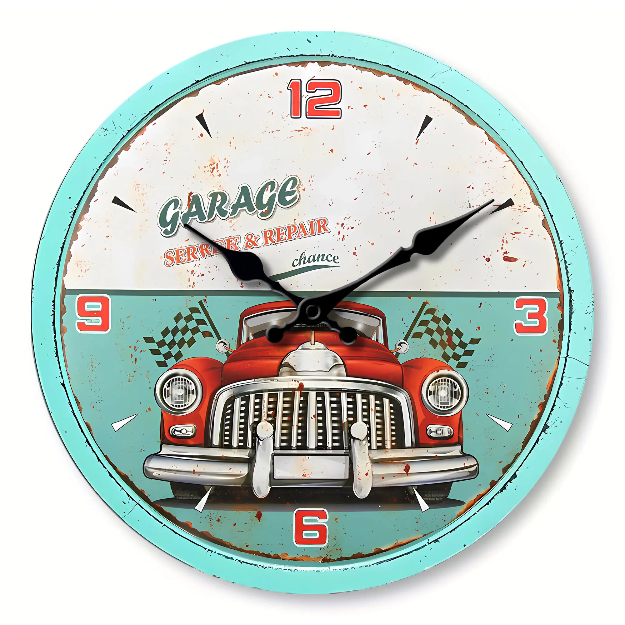 1pc Round wooden wall clock, your \