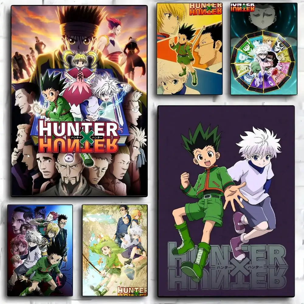 

Anime HUNTER X HUNTER Gon Zoldyck Hisoka Whitepaper Poster Waterproof Paper Sticker Coffee House Bar Aesthetic Art Wall Painting