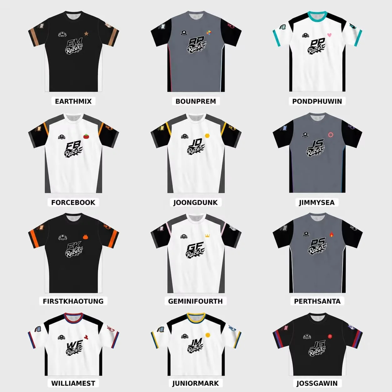 GMMTV LOL Fan Fest 2026 Jersey Shirt EarthMix GeminiFourth FirstKhaotung PondPhuwin BounPrem Thai Drama Tees Family Matching