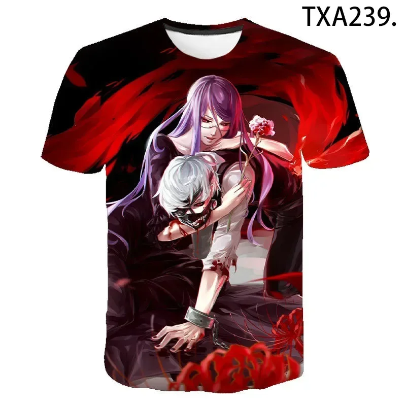 

2024 new Anime Tokyo Ghoul 3D T-Shirt Men Women Cool Tops Summer Fashion Casual Tees T Shirt Oversized T Shirt