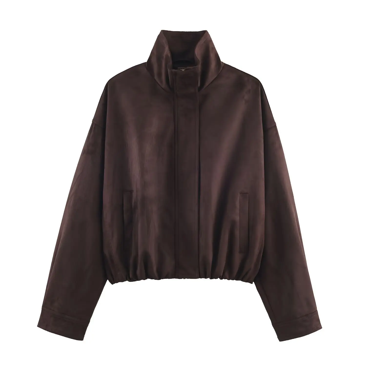 

2025 new autumn and winter women's fashionable and versatile Maillard American retro suede short tops loose and slim jackets