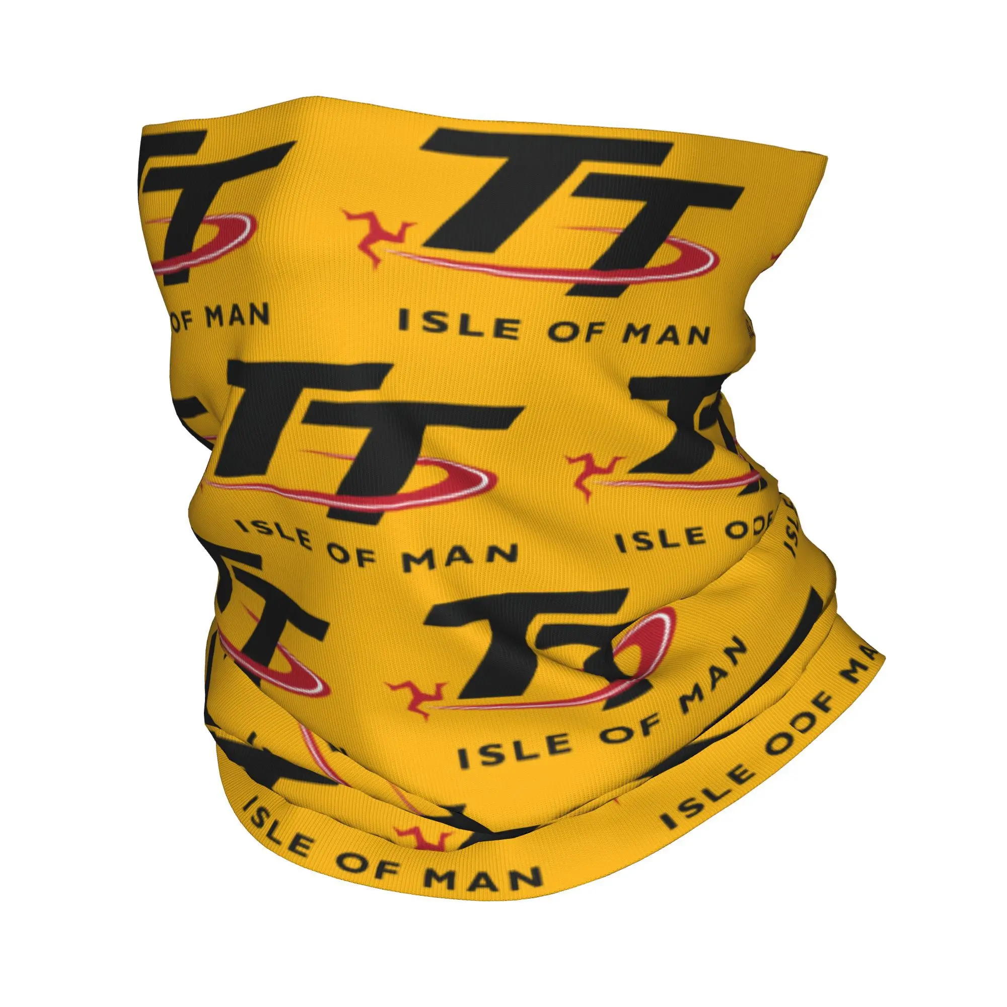 Custom Isle of Man TT Races Bandana Neck Gaiter for Ski Cycling Women Men Wrap Scarf Motorcycle Sport Headband Warmer