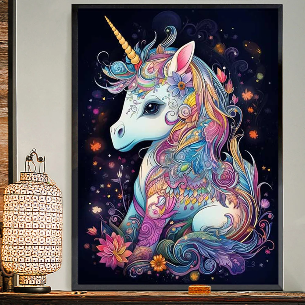 YOUQU Full Round Diamond Embroidery Cross Stitch Kit Animal Selection Diamond Painting DIY 5D Mosaic Picture Home Decoration