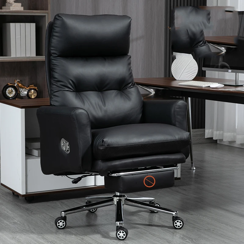 

Leather Support Office Chair Ottoman Nordic Modern Ergonomic Recliner Office Chair Chaise Armchair Silla Escritorio Furniture