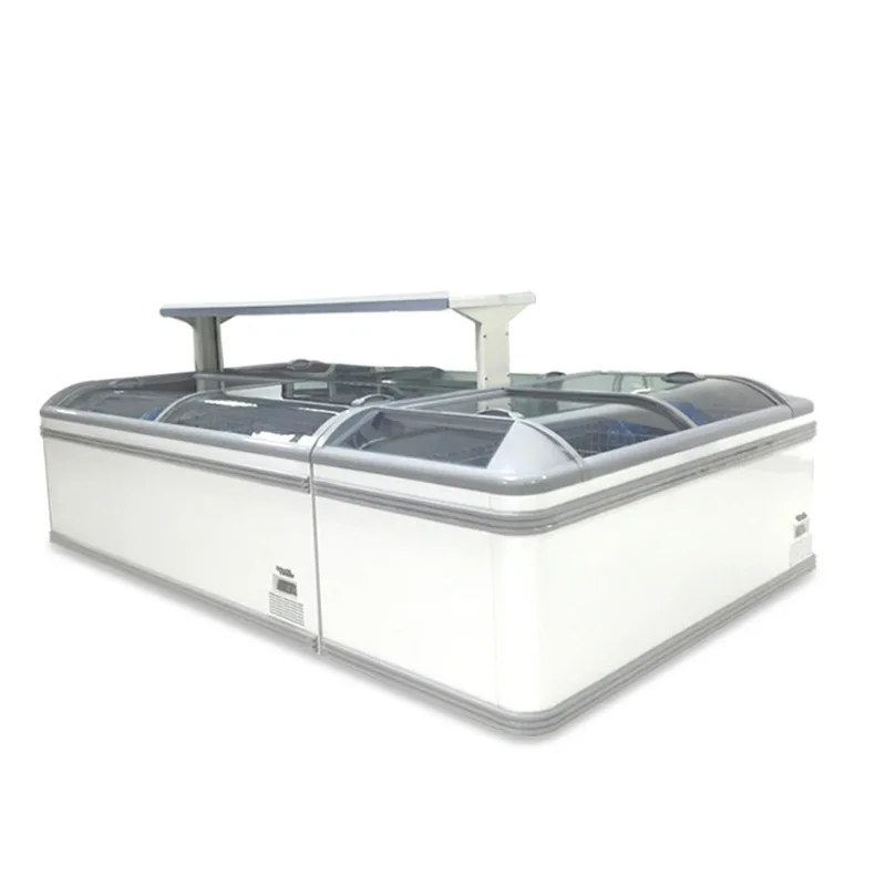 Island Display Refrigeration Equipment Combine Island Freezer Glass Portable Outdoor Compressor Sliding Door Garage Double Doors