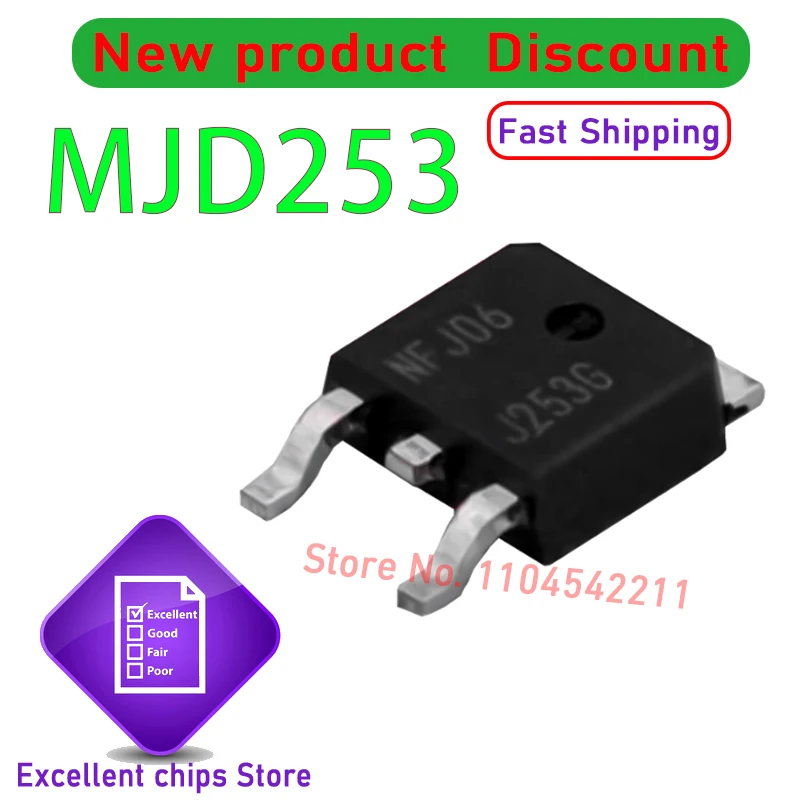 5pcs MJD44H11 TO-252 MJD45H11 MJD122G MJD127G MJD31C MJD32C MJD41C MJD42C MJD340 MJD350 MJD2955 MJD3055 MJD47 MJD50 MJD253