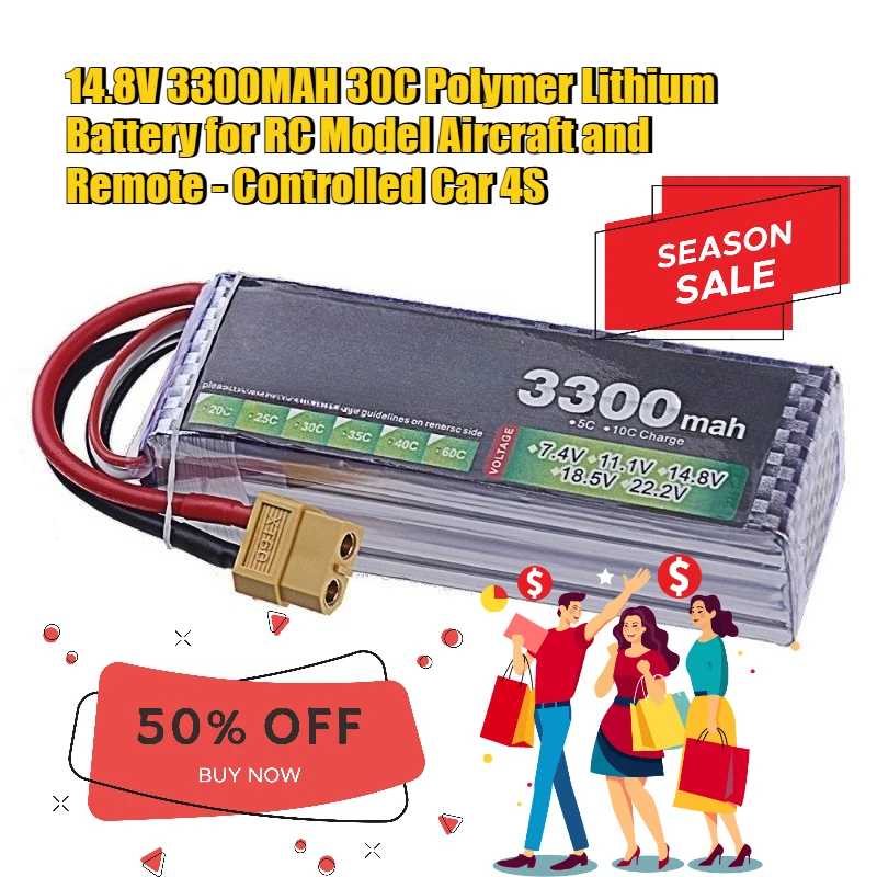

14.8V 3300MAH 30C Polymer Lithium Battery for RC Model Aircraft and Remote - Controlled Car 4S