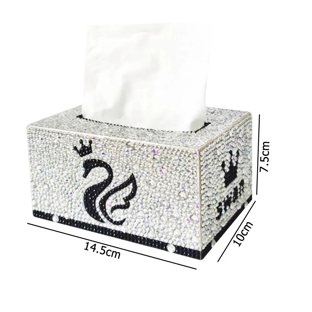 5D DIY Mosaic Diamond Painting Square Tissue Box Handmade Tissue Dispenser Case