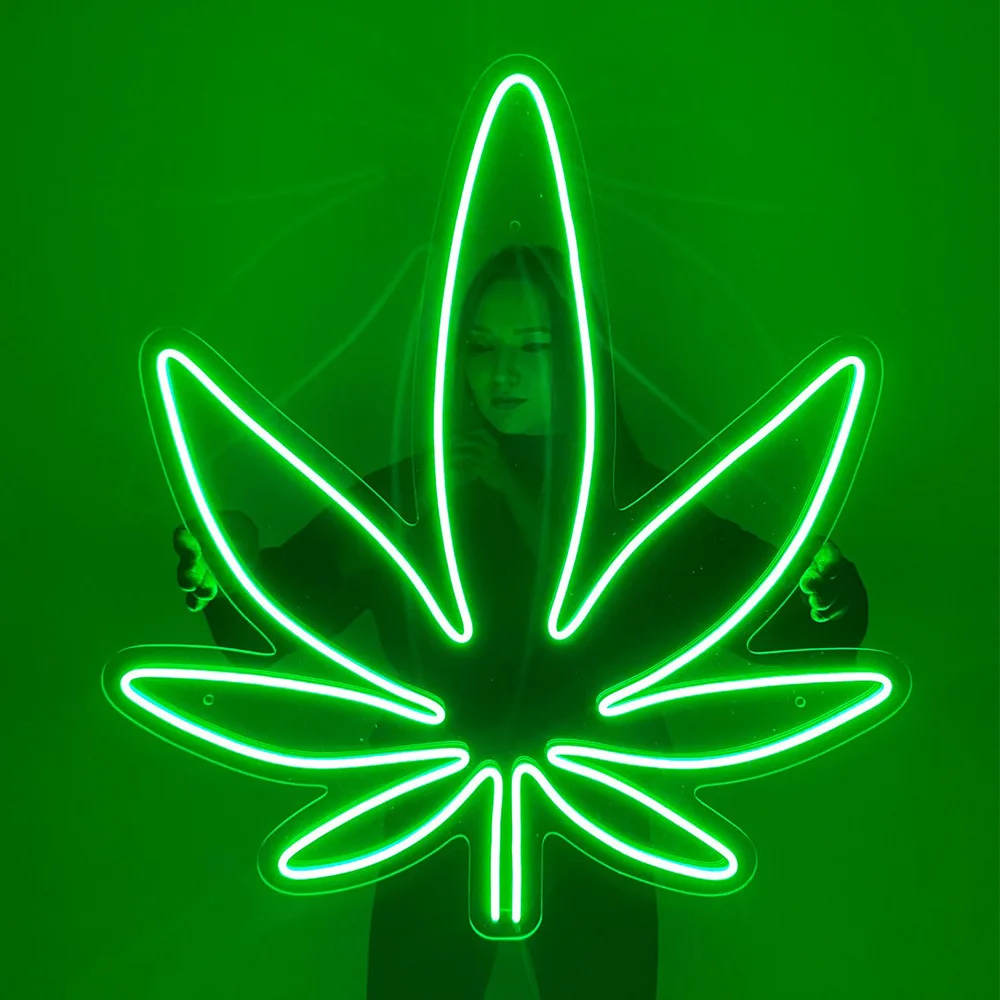 

Светодиодный неоновый внутренний лист, зеленый светильник для моделирования растений, украшение для общественного питания