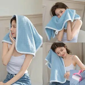 Square spiral bath towel, fast drying, absorption of water, dry hair, solid, soft color, household and diary, designer 8 Main Bath Towel Sales - №5