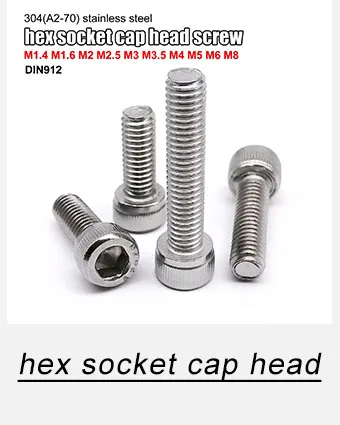 Insgesamt 400/650/1140/2100X M1,6 M2 M2,5 M3 M4 M5 304 Edelstahl Sechskant Innensechskantschraube Bolzen Mutter Set Sortiment Kit – Detail 1