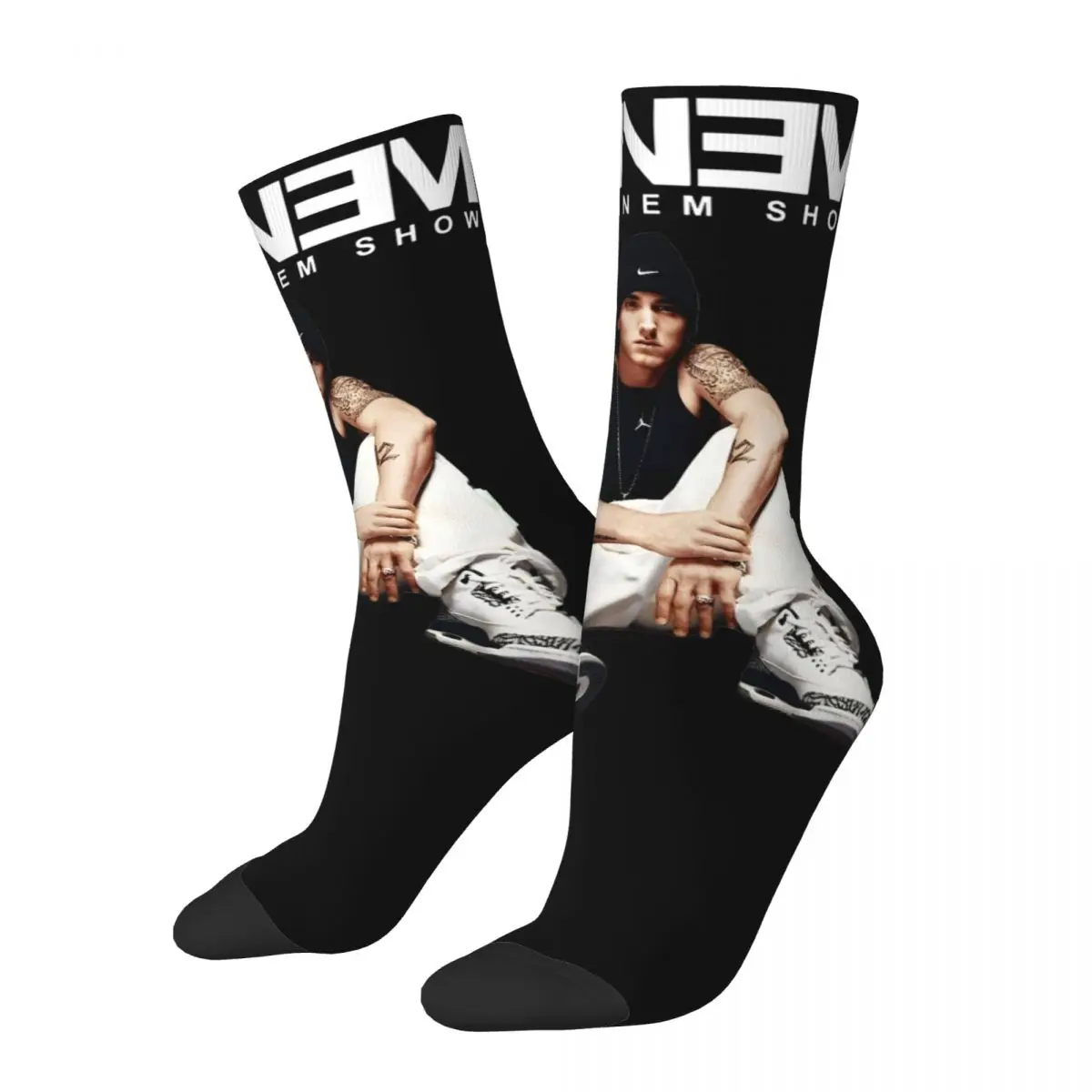 Eminem Hip Hop Rapper Socks for Women Men Accessories All Season Soft Middle Tube Socks Sweat Absorbing