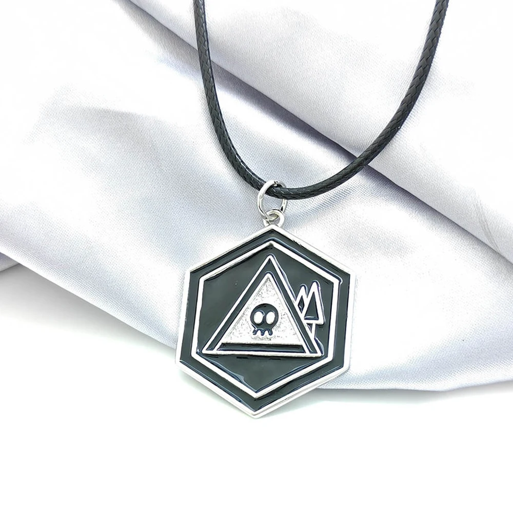 Murder and Drones Anime Necklace Rope Chain Skull Skeleton Ghost Pendant Neck Chain Jewelry Accessories for Fans