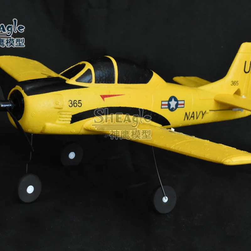 Nuevo Avión eléctrico teledirigido T28 Trojan, modelo de simulación Epp resistente a caídas, modelo de avión de juguete de cuatro canales