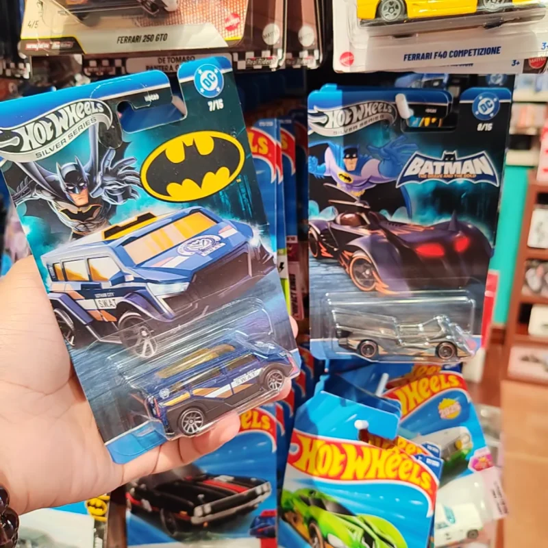 Hot Wheels Alloy Diecast Car Silver Series HDG89 Batman Theme Batmobile Batwing Collectible Model Vehicle For Hobby Collectors