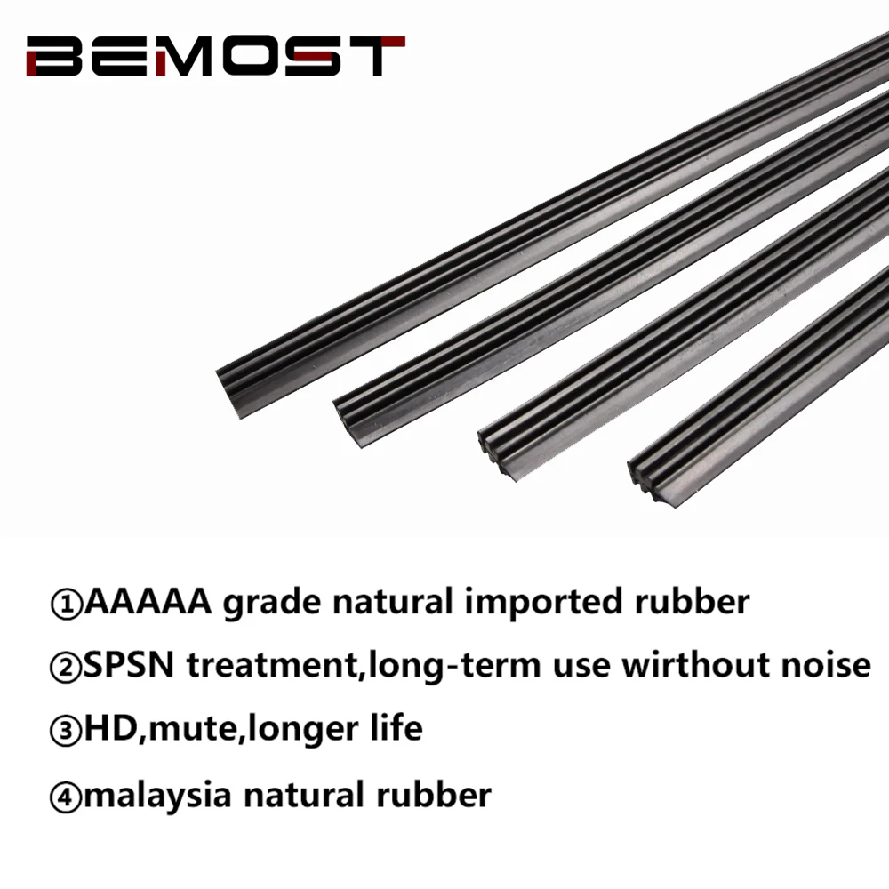 High Quality Boneless Frameless Rubber Car Wiper Blade Refill Strips Windscreen 6mm Windshield 2PCS DIY Cut Car Accessories