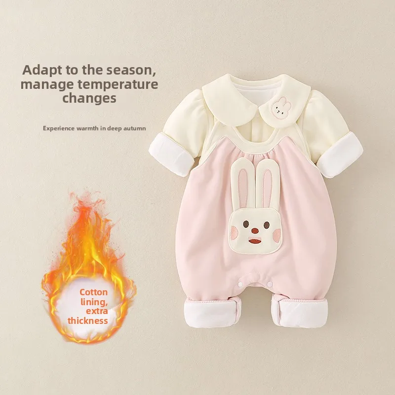 Adorable dessin animé bébé fille 2025 deux pièces costume automne hiver vêtements ensemble infantile enfant en bas âge tenue d'escalade Ultra mignon salopette