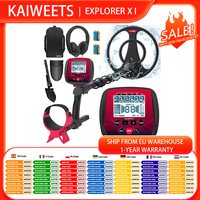 KAIWEETS EXPLORER X I Metal Detector, 6 Detection Modes, LCD Screen, Adjustable Long Stem, IP68 Waterproof Coil，IP68