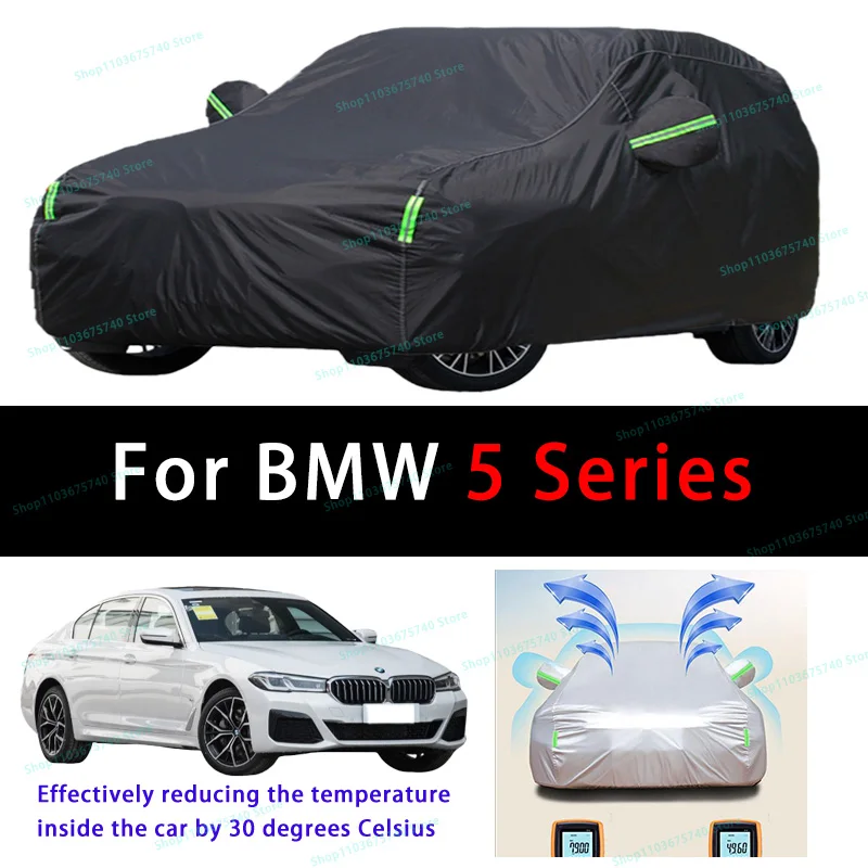 

For BMW 5 Series Summer Full Car Covers Outdoor Sun uv Protection Dust Cooling Protective Auto Protective Cover