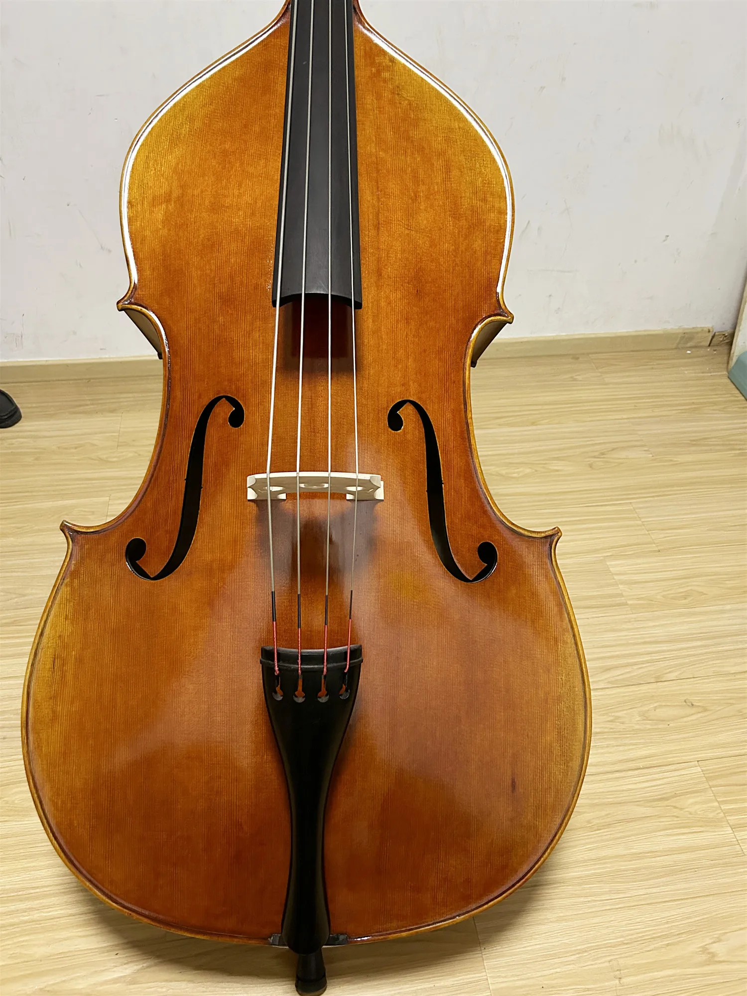Unfinished Maple Spruce Solid Wood, Upright Double Bass, Made of High Quality, Contrabass with All Accessories, 3/4 - Image 3