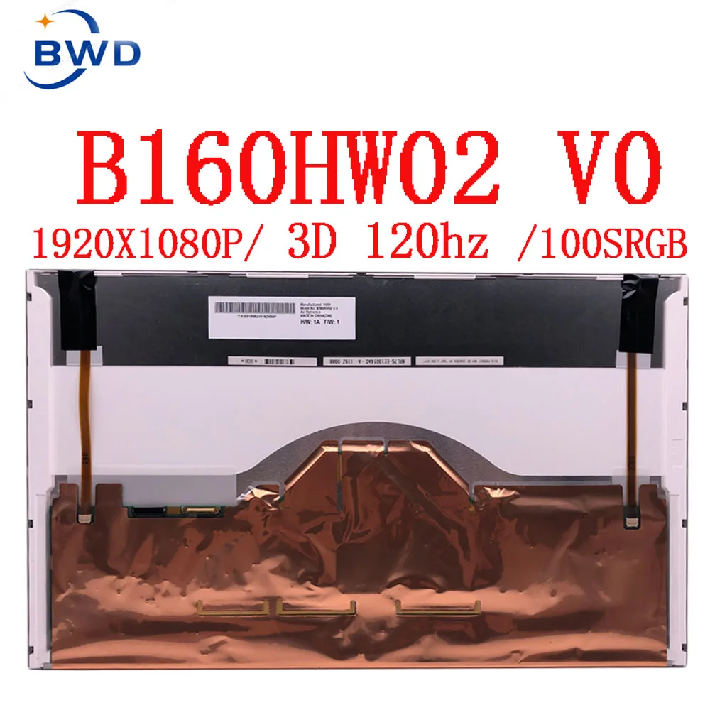 

B160HW02 V.0 V0 16.0 inch 1920*1080TN FHD 30PINS EDP 82% NTSC 120Hz Original 3D LCD Screen For SONY VAIO VPCF215 F22 Brand New