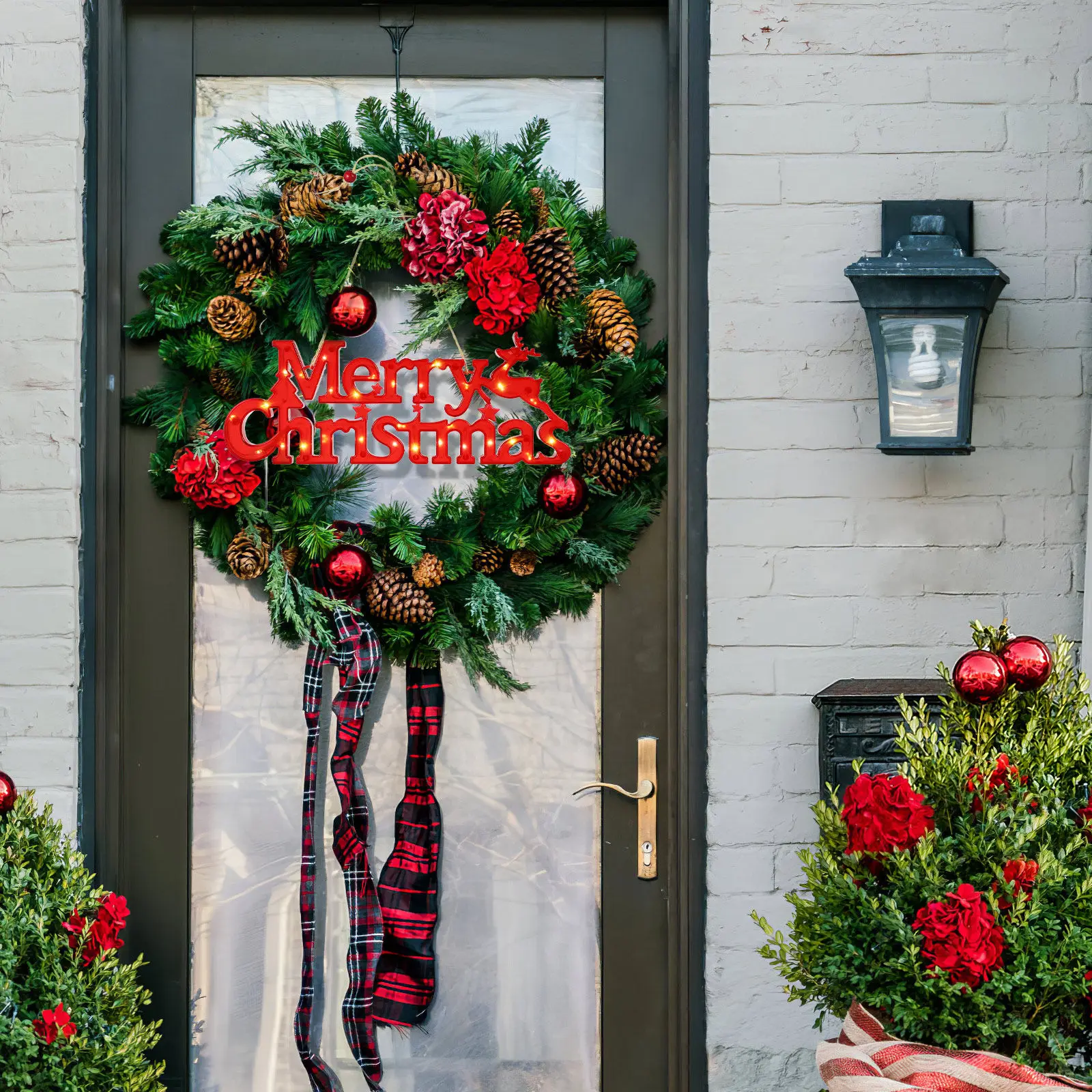 Merry Christmas Letter Light Board Lightweight Hanging Light for Christmas Garland Decoration Party Atmosphere Lighting
