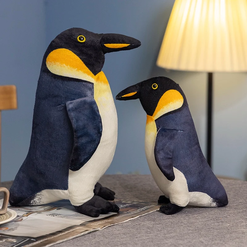 Symulacja Urocza Stojąca Rodzina Pingwinów Pluszowa Zabawka Realistyczne Antarktyczne Zwierzęta Morskie Wypchane Lalki Prezent Urodzinowy Dla Dzieci