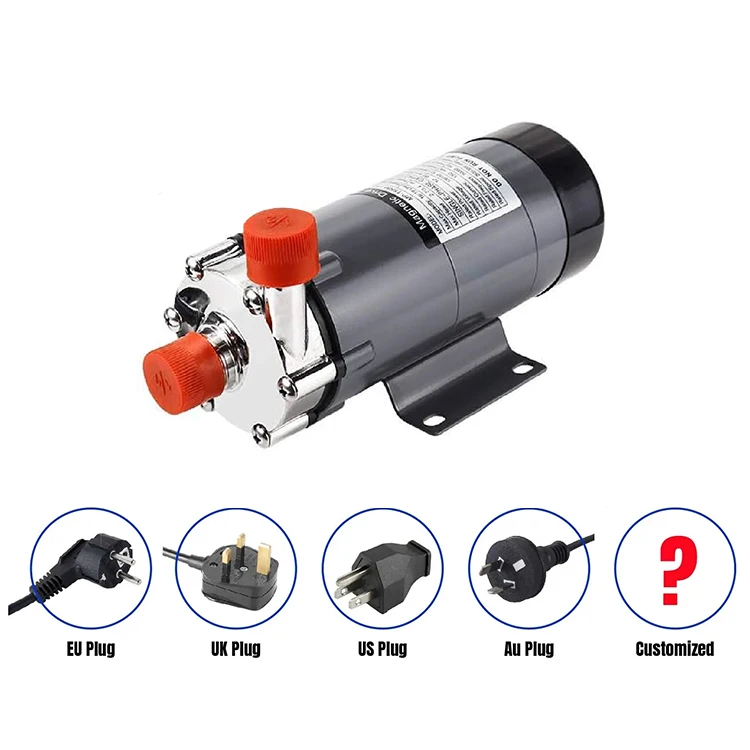 Homebrew High-Temperature 120℃ MP-15RM 220V Electric Magnetic Water Pump 304 Food Grade Stainless Steel OEM Customizable Low