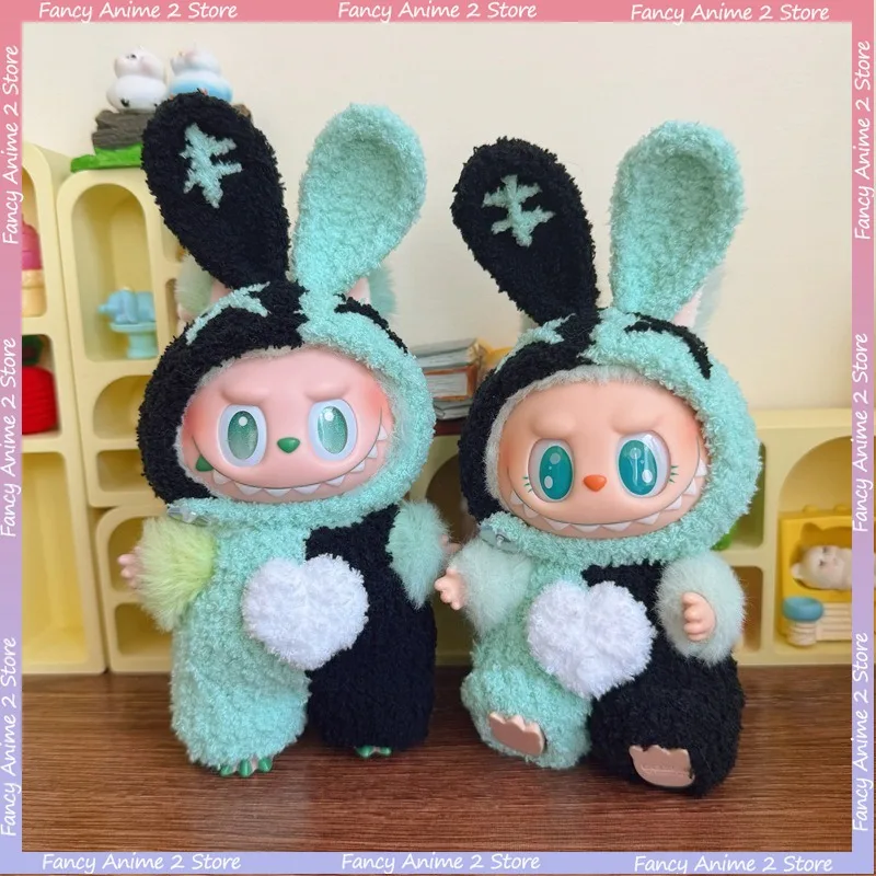 

Fashion Rabbit Dress Up Outfits for 17cm V1 V2 V3 Labubu Cute Funny Mini Plush Dolls Clothing Handmade Dolls Accessories Gifts