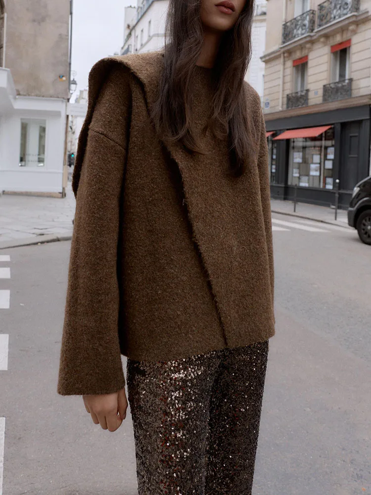 

Высококачественное вязаное пальто, новый зимний женский шарф Faion Accories ZA2025, женская верхняя одежда Premium Sle Long Sve