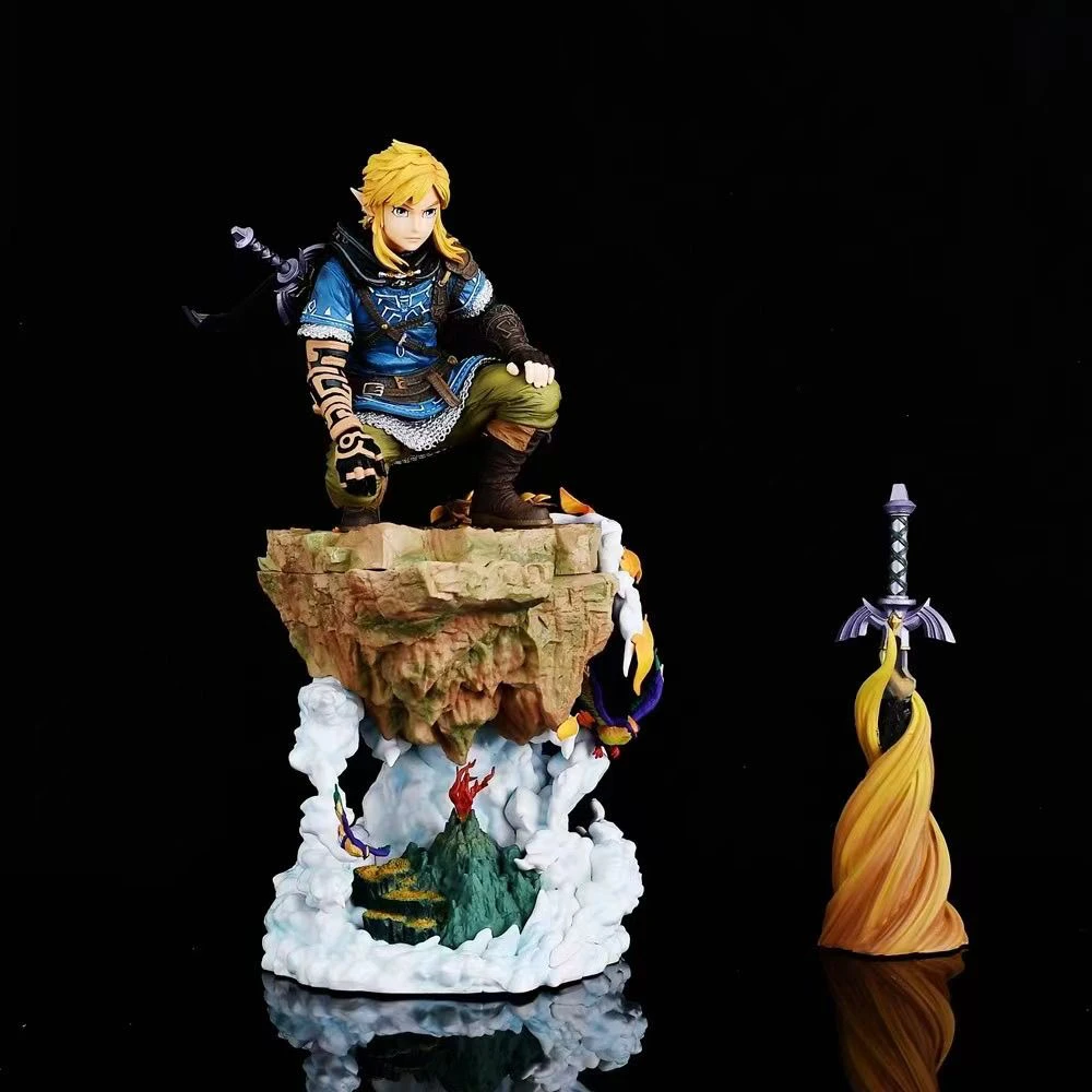 40cm Link Zelda Breath Of The Wild Oversize Anime Model Figurki Tears Of The Kingdom PVC Statua Figurka Kolekcjonerska Zabawki