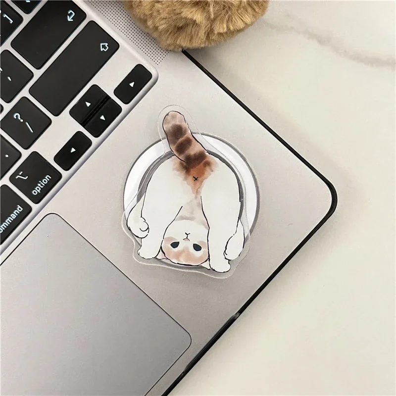 Korea Cartoon Cute Cat Kitten for Magsafe Magnetic Phone Griptok Grip Tok Stand for IPhone Foldable Wireless Charge Case Holder