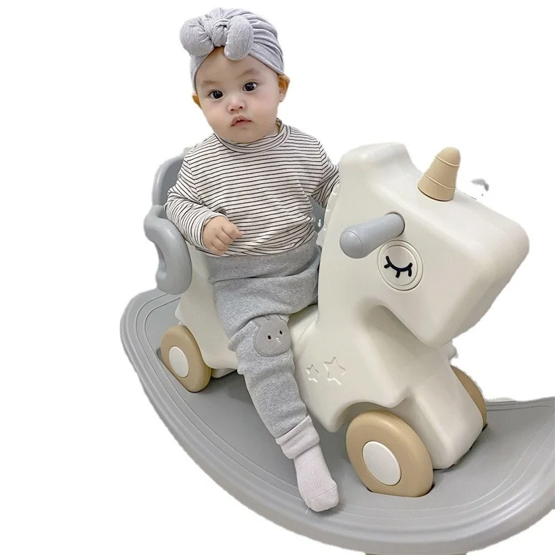 2 In 1 Rocking Horse Yo-yo Car Baby One Year Old Gift Toy Children\'s Rocking Rocking Horse Car Horse Toys For Kids Ride In Toys