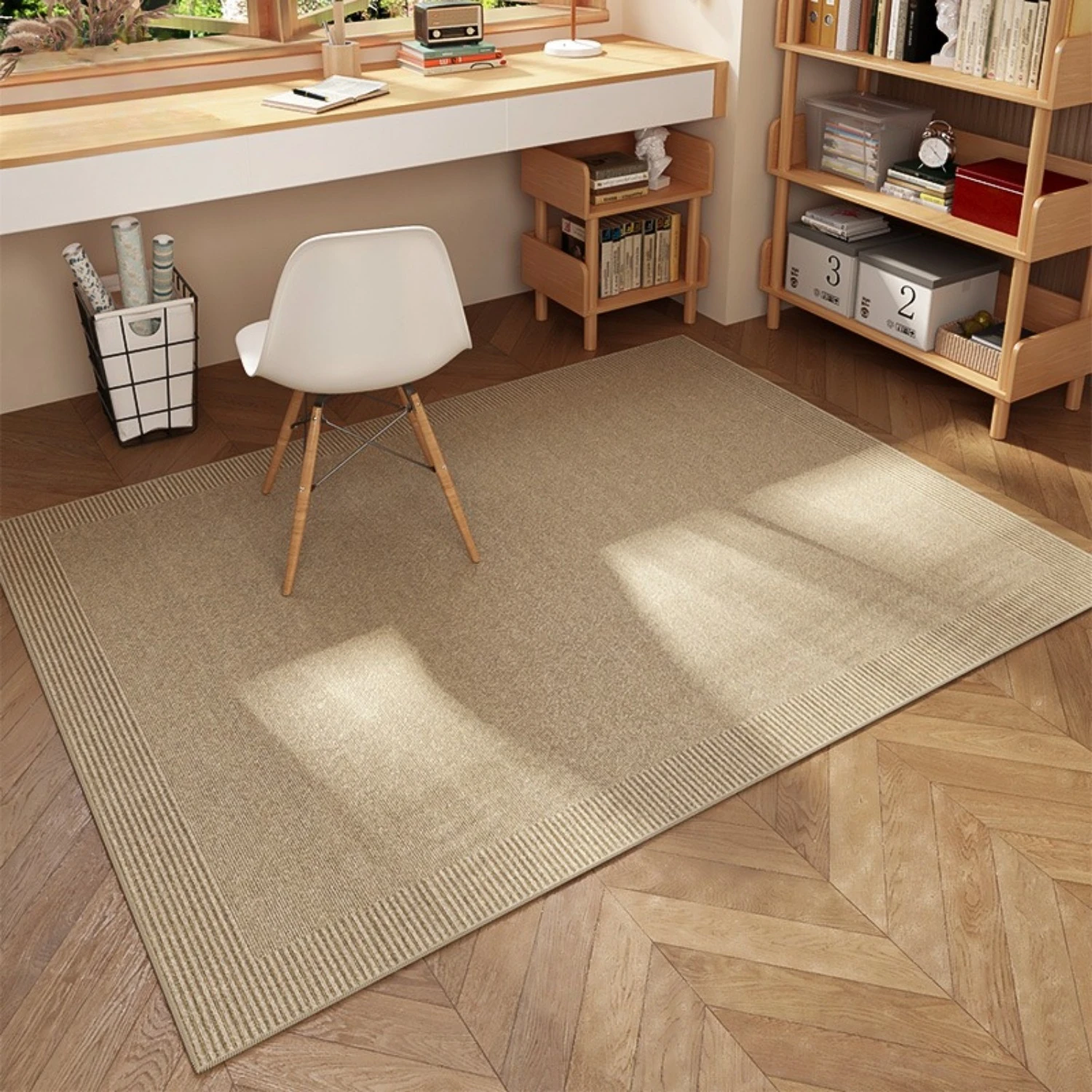 

Study Table Floor Mat Living Room Bedroom Non-slip Carpets Simple Brown Customizable Rug Entrance Bathroom Door Mats Alfombra 러그