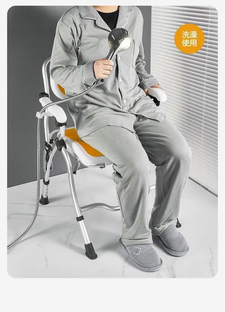 Elderly Bathroom  Shower Chair Toilet Seat Shower Chairs Elderly Bathroom Stool Pregnant Women's Foldable Non Slip Stool