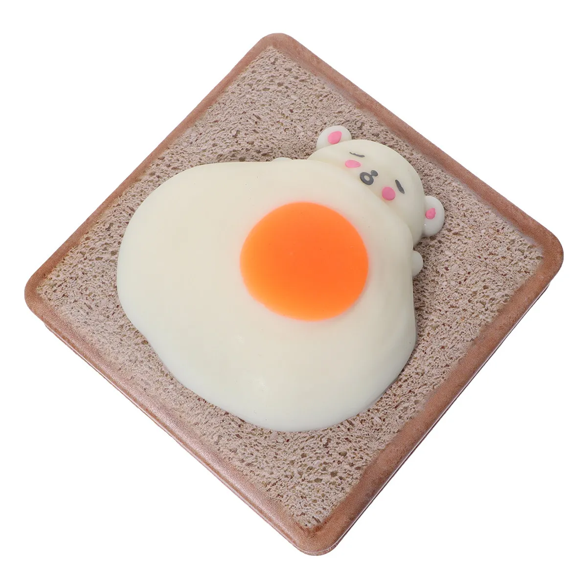 Bread Bear Notebook Creative PU Cover Journal Diary Notepad with Washable Rubber Bear Charm Stress Relief Rounded Corners