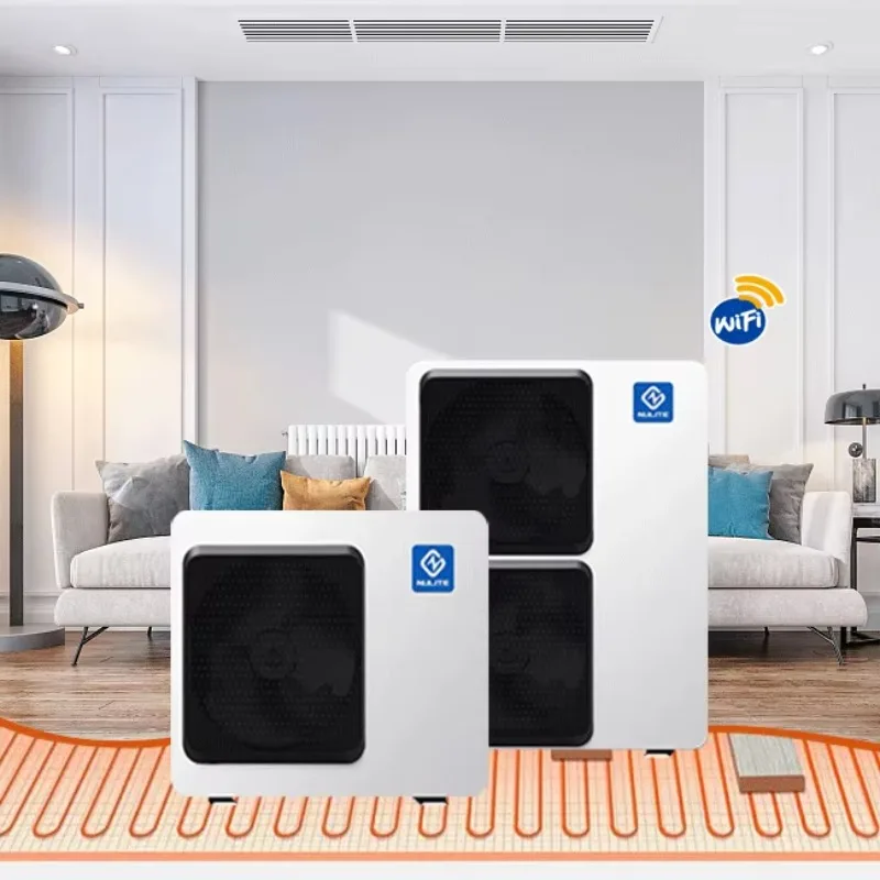 Warmepumpe 220v 380v Floor Heating Heat Pumps 8kw 10kw 12kw Air Source Water Heater Heat Pump