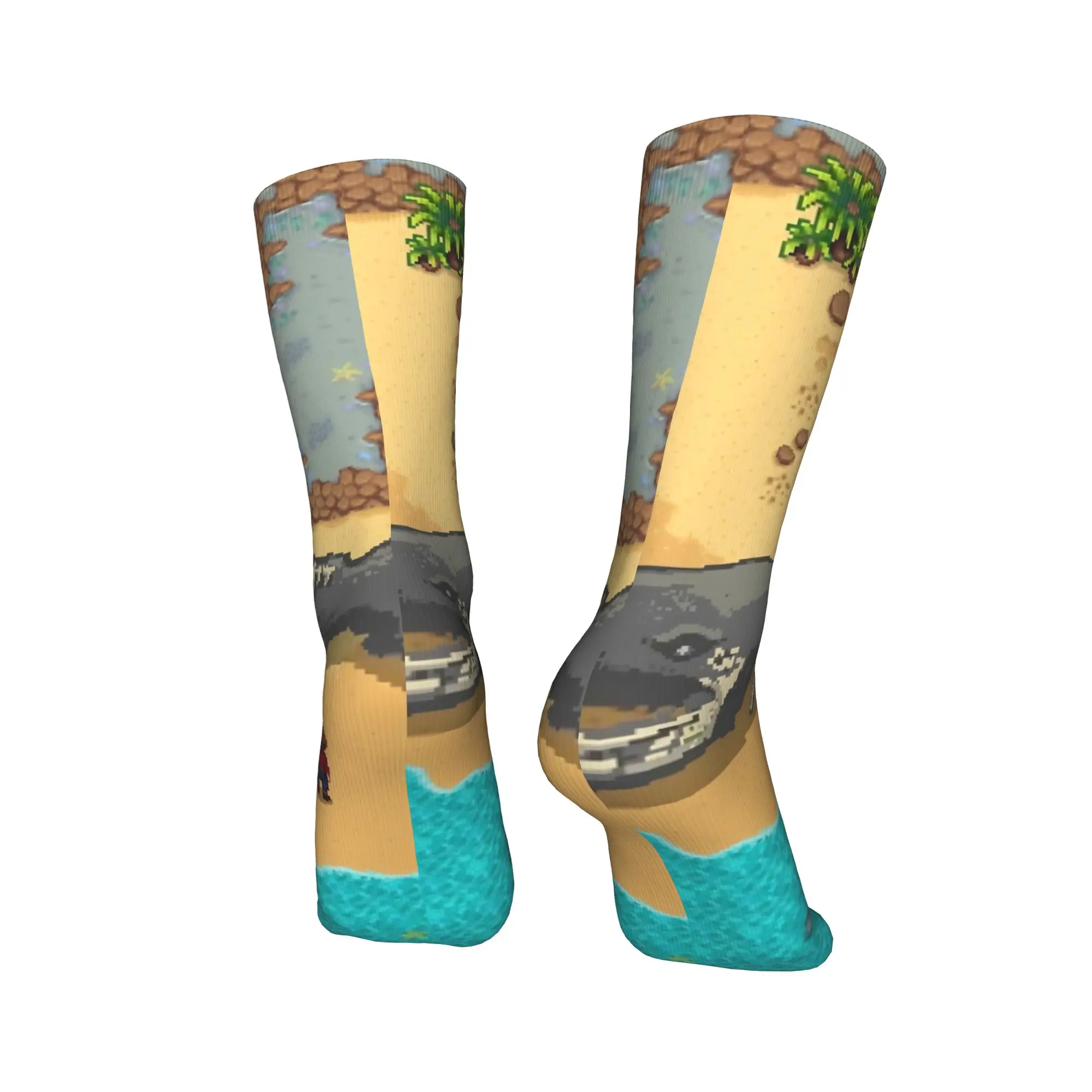 Stardew Valley الحيوانات جوارب الدجاج المطبوعة الجوارب الأنيقة الخريف عدم الانزلاق الجوارب النساء الرجال الجري تنفس الجوارب