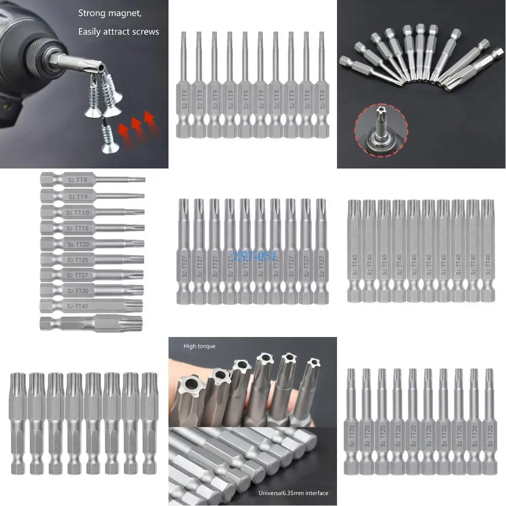 

E15A Blossom Screwdriver 50mm Security Drill Bit Set for Electric Drill